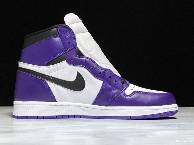 Air 1 Court White High Jordan Purple Retro 555088-500 0201